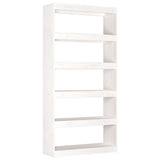 Book Cabinet/Room Divider White 80x30x167.4 cm Solid Wood Pine