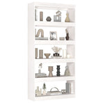 Book Cabinet/Room Divider White 80x30x167.4 cm Solid Wood Pine