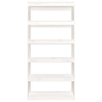 Book Cabinet/Room Divider White 80x30x167.4 cm Solid Wood Pine