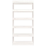 Book Cabinet/Room Divider White 80x30x167.4 cm Solid Wood Pine - 45-Degree Angle