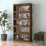 Book Cabinet/Room Divider Honey Brown 80x30x167.4 cm Wood Pine - Side View