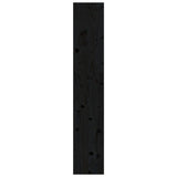 Book Cabinet/Room Divider Black 80x30x167.4 cm Solid Wood Pine - Rear View