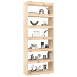 Book Cabinet/Room Divider 80x30x199.5 cm Solid Wood Pine - Top-Down View