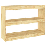 Book Cabinet Room Divider 100x30x71.5 cm Pinewood - Front View