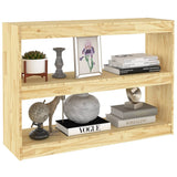 Book Cabinet Room Divider 100x30x71.5 cm Pinewood - Top-Down View