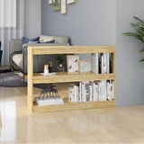 Book Cabinet Room Divider 100x30x71.5 cm Pinewood