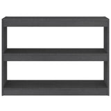 Book Cabinet Room Divider Grey 100x30x71.5 cm Pinewood - 45-Degree Angle