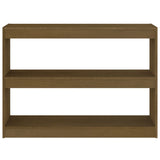 Book Cabinet Room Divider Honey Brown 100x30x71.5 cm Pinewood