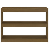 Book Cabinet Room Divider Honey Brown 100x30x71.5 cm Pinewood - 45-Degree Angle