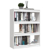Book Cabinet/Room Divider White 100x30x103 cm Solid Pinewood - Top-Down View