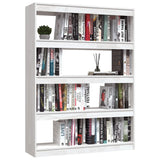 Book Cabinet/Room Divider White 100x30x135.5 cm Solid Pinewood - Top-Down View