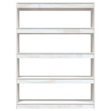 Book Cabinet/Room Divider White 100x30x135.5 cm Solid Pinewood - 45-Degree Angle