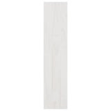 Book Cabinet/Room Divider White 100x30x135.5 cm Solid Pinewood - Rear View