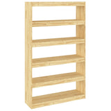 Book Cabinet/Room Divider 100x30x167.5 cm Solid Pinewood - Front View