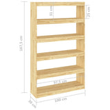 Book Cabinet/Room Divider 100x30x167.5 cm Solid Pinewood - Low Angle