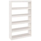 Book Cabinet/Room Divider White 100x30x167.5 cm Solid Pinewood - Front View