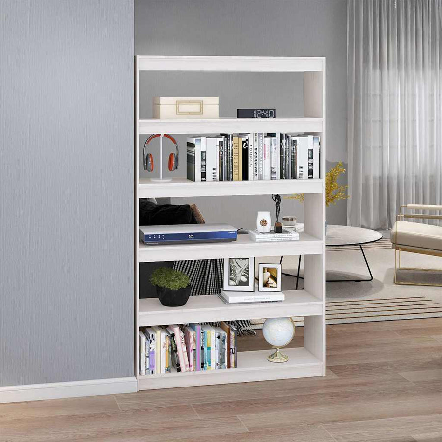 Book Cabinet/Room Divider White 100x30x167.5 cm Solid Pinewood