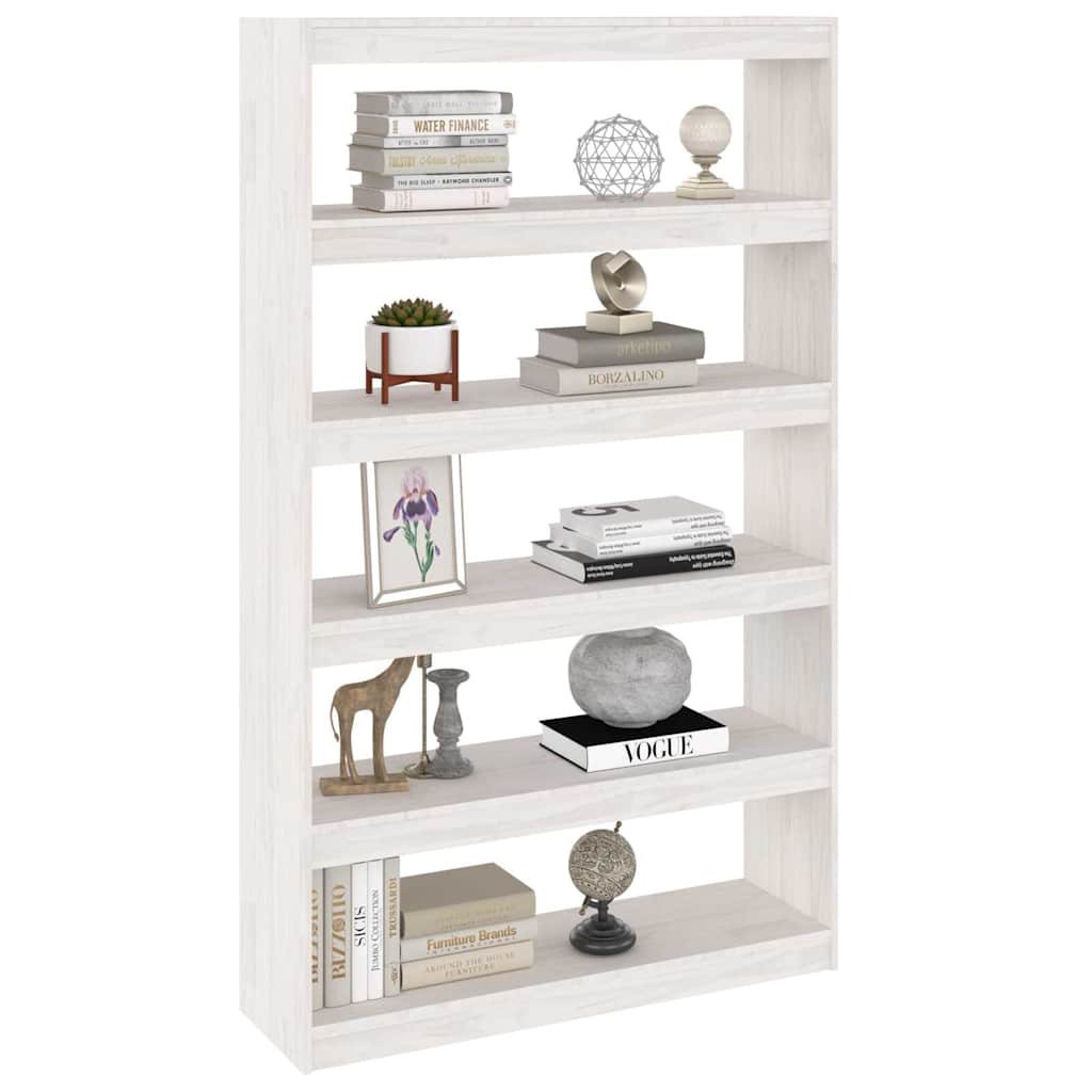 Book Cabinet/Room Divider White 100x30x167.5 cm Solid Pinewood