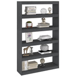 Book Cabinet/Room Divider Grey 100x30x167.5 cm Solid Pinewood - Top-Down View