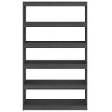 Book Cabinet/Room Divider Grey 100x30x167.5 cm Solid Pinewood