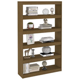Book Cabinet/Room Divider Honey Brown 100x30x167.5 cm Solid Pinewood - Top-Down View