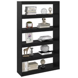 Book Cabinet/Room Divider Black 100x30x167.5 cm Solid Pinewood - Top-Down View