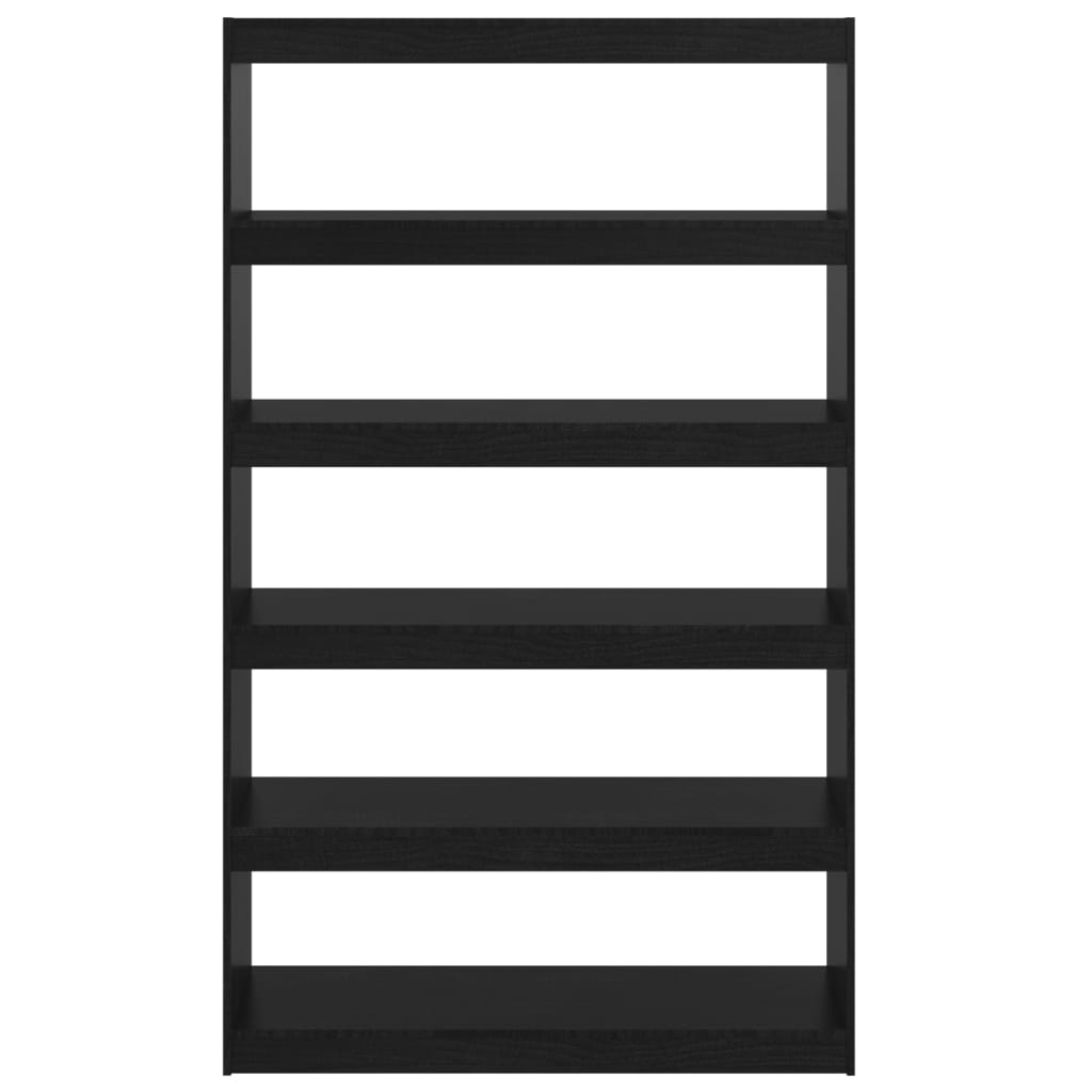 Book Cabinet/Room Divider Black 100x30x167.5 cm Solid Pinewood
