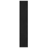 Book Cabinet/Room Divider Black 100x30x167.5 cm Solid Pinewood - Rear View