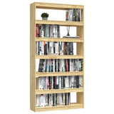 Book Cabinet/Room Divider 100x30x200 cm Solid Pinewood - Top-Down View