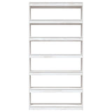 Book Cabinet/Room Divider White 100x30x200 cm Solid Pinewood - 45-Degree Angle