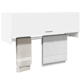Wardrobe White 100x32.5x35 cm Engineered Wood - Side View