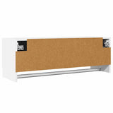 Wardrobe White 100x32.5x35 cm Engineered Wood - Close-Up Angle