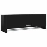 Wardrobe High Gloss Black 100x32.5x35 cm Engineered Wood