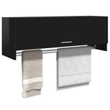 Wardrobe High Gloss Black 100x32.5x35 cm Engineered Wood