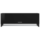 Wardrobe High Gloss Black 100x32.5x35 cm Engineered Wood - 45-Degree Angle