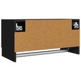 Wardrobe Black 70x32.5x35 cm Engineered Wood - Rear View