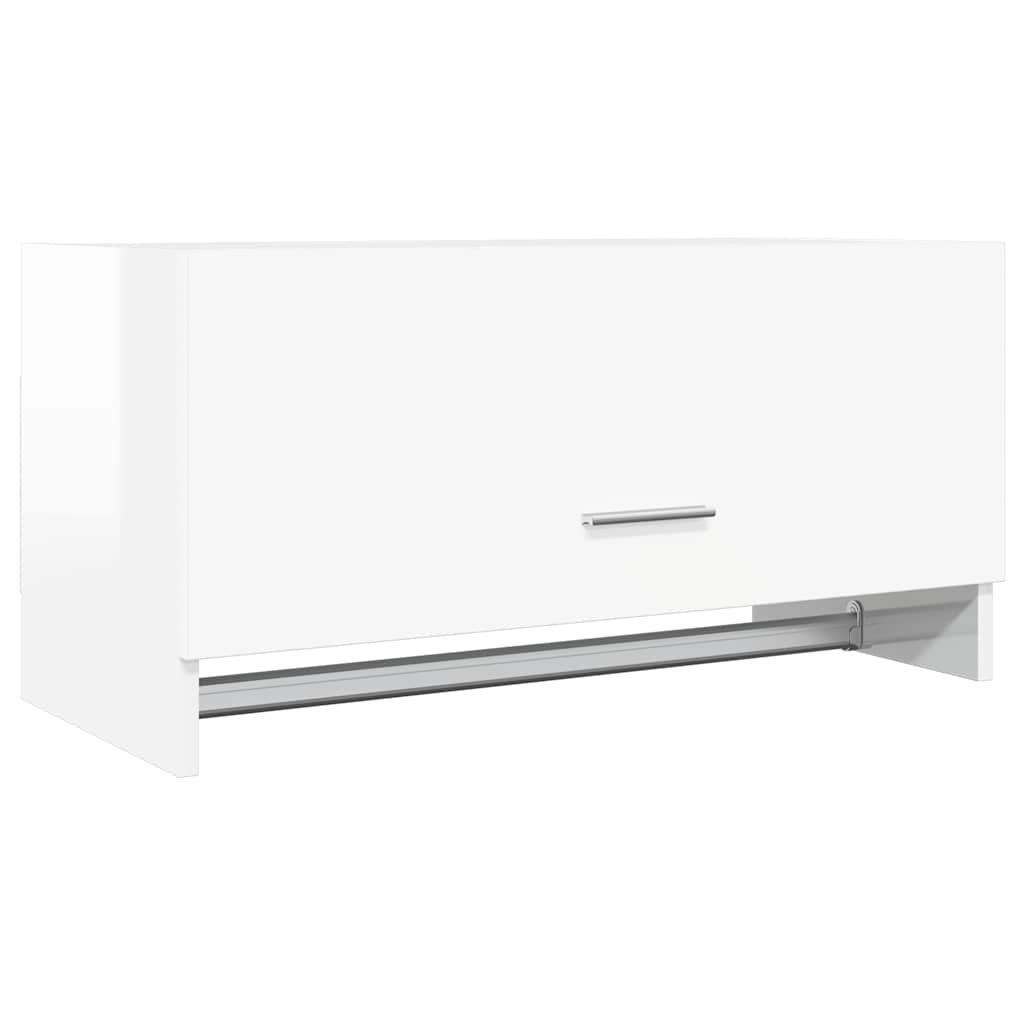 Wardrobe High Gloss White 70x32.5x35 cm Engineered Wood
