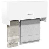 Wardrobe High Gloss White 70x32.5x35 cm Engineered Wood - Side View
