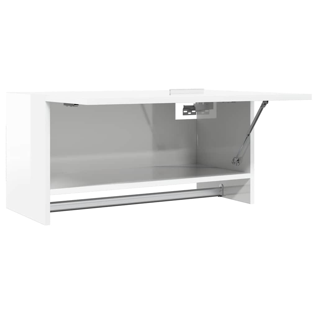 Wardrobe High Gloss White 70x32.5x35 cm Engineered Wood