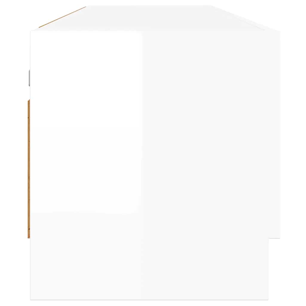 Wardrobe High Gloss White 70x32.5x35 cm Engineered Wood