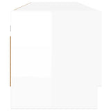 Wardrobe High Gloss White 70x32.5x35 cm Engineered Wood - 45-Degree Angle