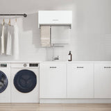 Wardrobe High Gloss White 70x32.5x35 cm Engineered Wood