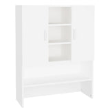 Washing Machine Cabinet White 70.5x25.5x90 cm - Front View