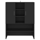 Washing Machine Cabinet Black 70.5x25.5x90 cm