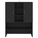 Washing Machine Cabinet Black 70.5x25.5x90 cm - Side View