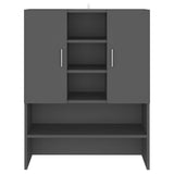 Washing Machine Cabinet Grey 70.5x25.5x90 cm - Side View