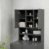 Washing Machine Cabinet Grey 70.5x25.5x90 cm - Close-Up Angle