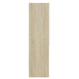 Washing Machine Cabinet White and Sonoma Oak 70.5x25.5x90 cm