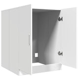 Washing Machine Cabinet White 71x71.5x91.5 cm - Close-Up Angle