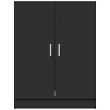Washing Machine Cabinet Black 71x71.5x91.5 cm - Top-Down View